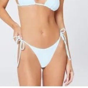 l*space Blue Terry Lennox Classic String Bikini Bottom XL‎